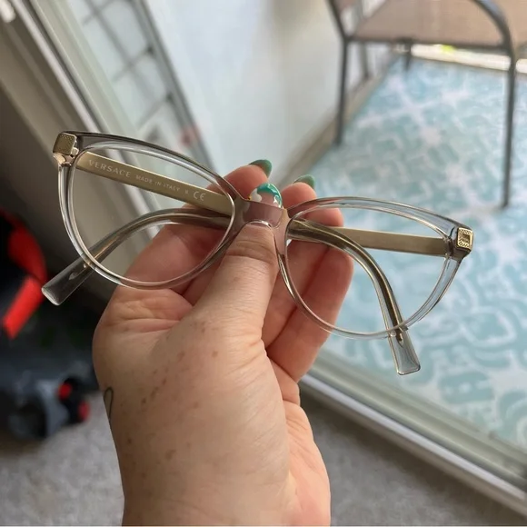 EUC Women's Versace Clear Eyeglasses Frames MOD. 3271 5305 52/16 140 with Case - Picture 4 of 8